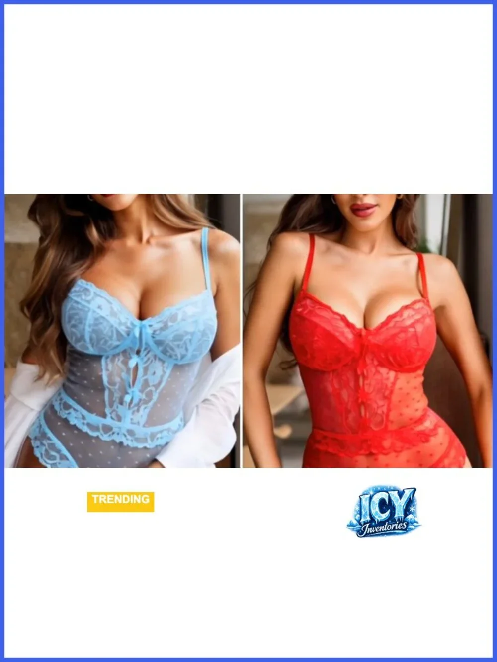 Women's Sheer Lace Bodysuit Teddy V Neck Deep Cutout Lingerie